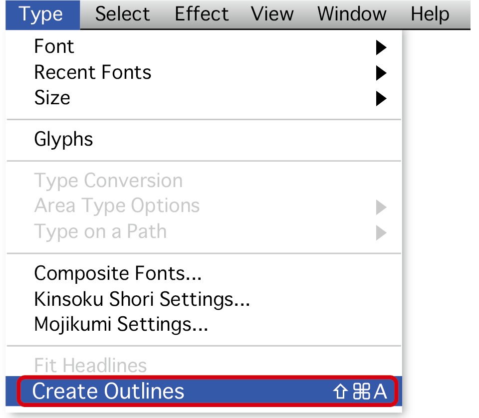 Text ot Outline - outline text in Illustrator 06 Image